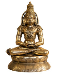 Brass Hanuman Meditative Posture